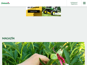 'zahrada.sk' screenshot