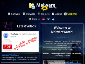 'malwarewatch.org' screenshot