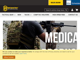 'highspeedgear.com' screenshot