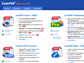 'cutepdf.com' screenshot