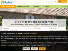 'gites.fr' screenshot