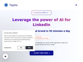 'taplio.com' screenshot