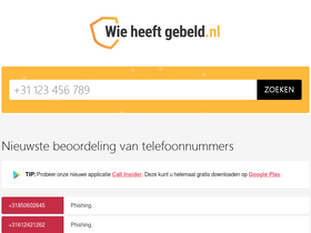 'wieheeftgebeld.nl' screenshot