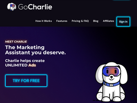 'gocharlie.ai' screenshot