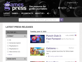 'gamespress.com' screenshot