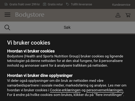 'bodystore.no' screenshot