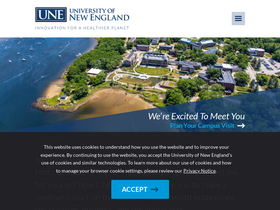 'une.edu' screenshot