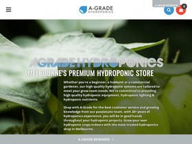agradehydroponics.com homepage screenshot