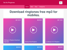 'setasringtones.com' screenshot