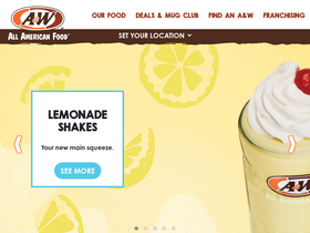 'awrestaurants.com' screenshot