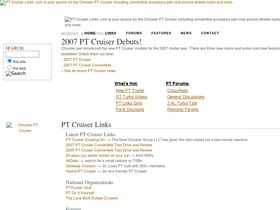 'ptcruiserlinks.com' screenshot