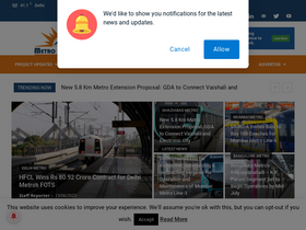 'metrorailnews.in' screenshot