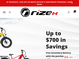'rizebikes.ca' screenshot