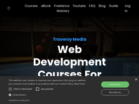 'traversymedia.com' screenshot