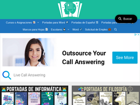 'caratulasparatrabajos.org' screenshot