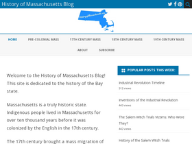 'historyofmassachusetts.org' screenshot