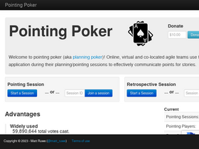 'pointingpoker.com' screenshot