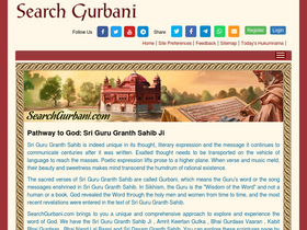 'searchgurbani.com' screenshot