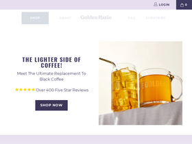 'drinkgoldenratio.com' screenshot