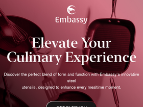embassykitchenware.com homepage screenshot