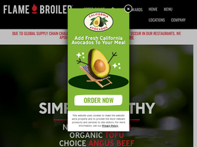 'flamebroilerusa.com' screenshot