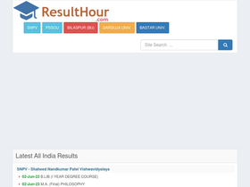 'resulthour.com' screenshot