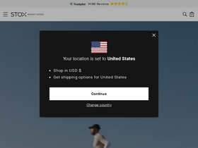 STOX Energy Socks website screenshot