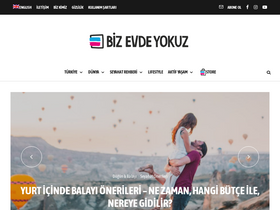 'bizevdeyokuz.com' screenshot