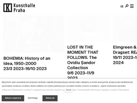 'kunsthallepraha.org' screenshot