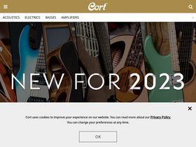 'cortguitars.com' screenshot