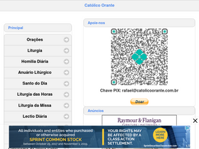 'catolicoorante.com.br' screenshot