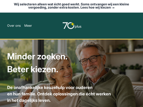 70plus.nl homepage screenshot