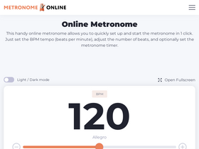 'metronome-online.com' screenshot