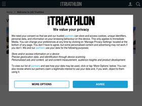 '220triathlon.com' screenshot