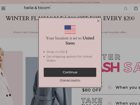 'belleandbloom.com' screenshot