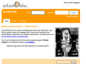 'schackonline.com' screenshot