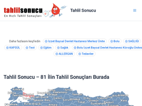 'tahlilsonucu.com' screenshot