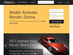 'clara.io' screenshot