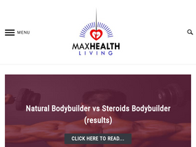 'maxhealthliving.com' screenshot