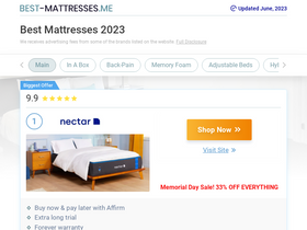 'best-mattresses.me' screenshot
