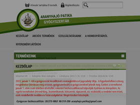 'aranyhajo-patika.hu' screenshot