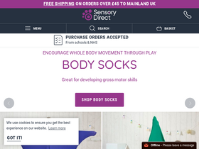 'sensorydirect.com' screenshot