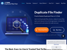 'duplicatefilesfixer.com' screenshot