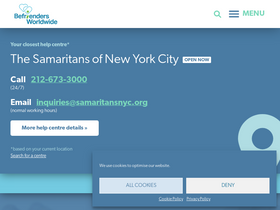 'befrienders.org' screenshot