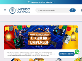 lojauniversodosgames.com.br homepage screenshot