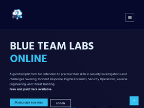 'blueteamlabs.online' screenshot