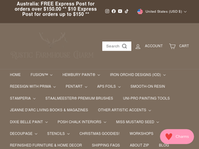 rusticfarmhousecharm.com homepage screenshot