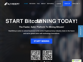 'hashshiny.io' screenshot