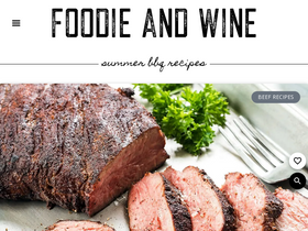 'foodieandwine.com' screenshot