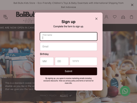 balibubskidsconceptstore.com homepage screenshot